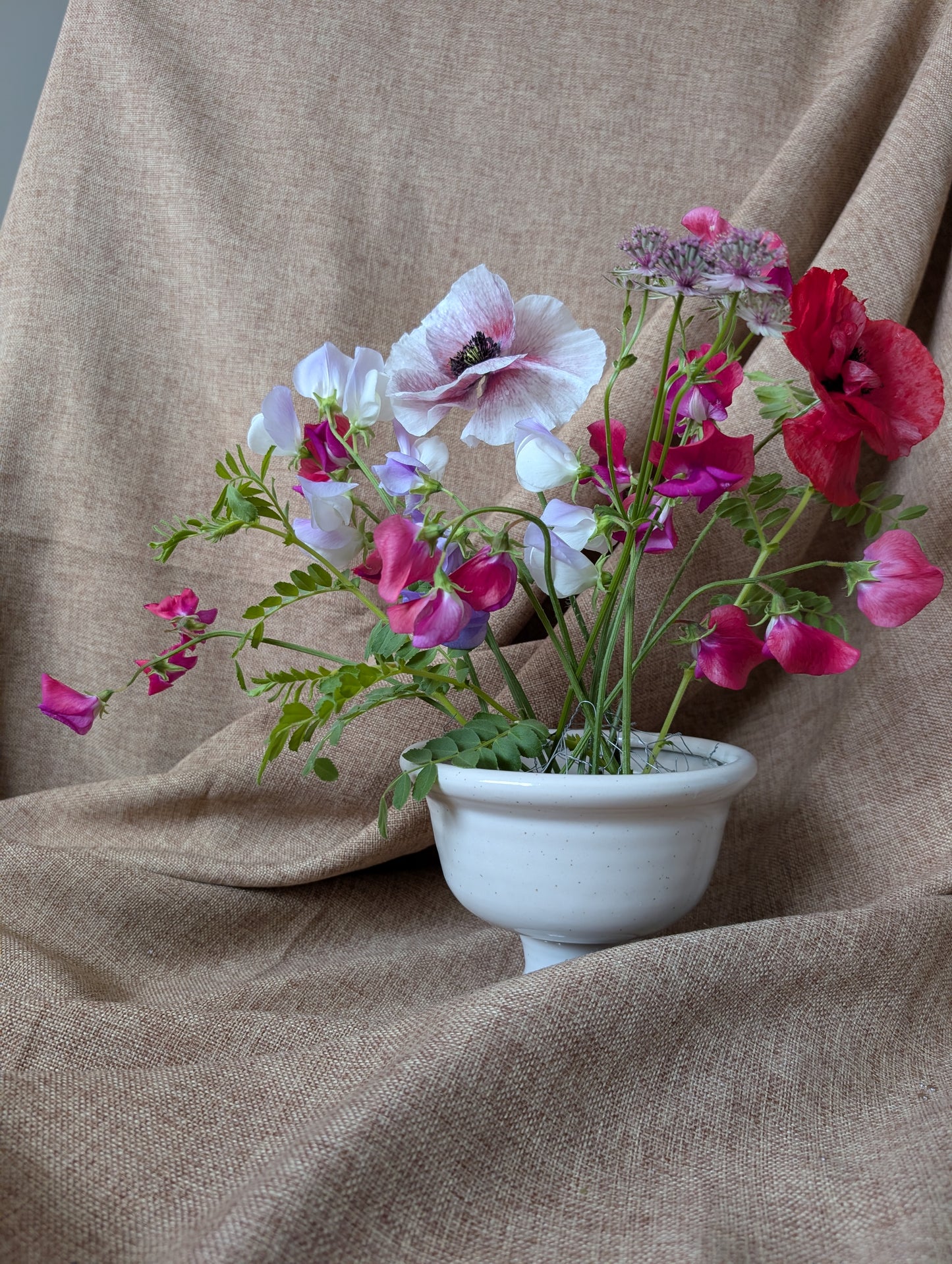 Poppy with sweet pea bunch (free top up to last at least a week)